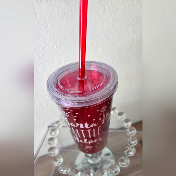 Santa's Little Helper insulated Tumbler w/ Straw • NEW - Picture 5 of 8